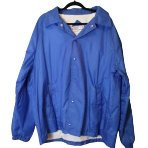 Eagles Ridge Sport Vintage Men's Size 2XL Windbreaker Jacket Bright Blue Russian